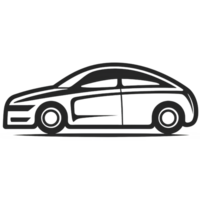 coche línea Arte dibujos animados ai generativo png