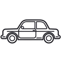 car line art cartoon ai generative png