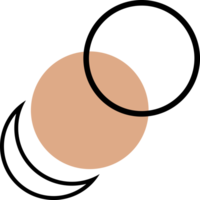 lua com Castanho círculo abstrato boho ícone png