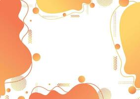 White and yellow fluid shapes abstract background vector