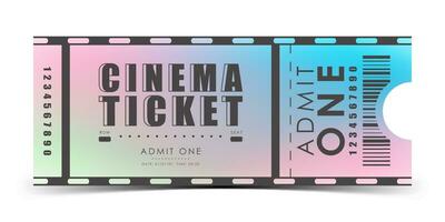 Cinema ticket design. Modern ticket card template. Vector. vector