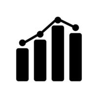 graph icon solid style vector