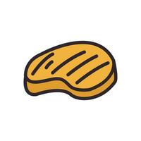 steak icon color style vector