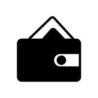 wallet icon solid style vector