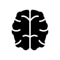 brain icon solid style vector