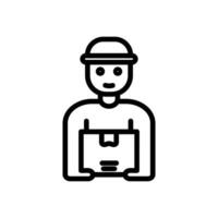 delivery man icon vector