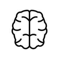 brain icon line style vector