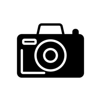camera icon solid style vector