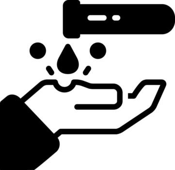 sólido icono para ácidos vector