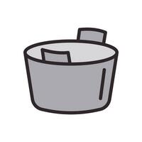 wok icon solid style vector