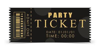 Party ticket template. Modern ticket card template. Vector. vector