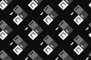 Geometric seamless pattern with black and white color. Simple regular background. Vector illustration