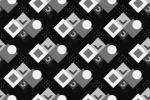 Geometric seamless pattern with black and white color. Simple regular background. Vector illustration