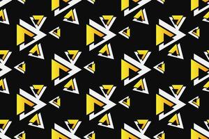Geometric seamless pattern. Abstract geometric graphic design pattern. Seamless geometric pattern with black and yellow color. vector