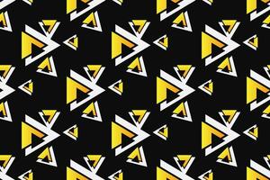 Geometric seamless pattern. Abstract geometric graphic design pattern. Seamless geometric pattern with black and yellow color. vector