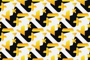 Geometric seamless pattern. Abstract geometric graphic design pattern. Seamless geometric pattern with black and yellow color. vector