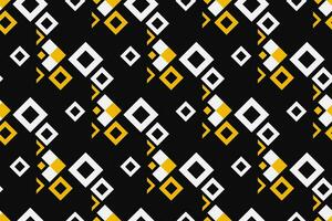 modern Bauhaus seamless Pattern in geometric shapes. Geometric black, yellow and white Banner. vector