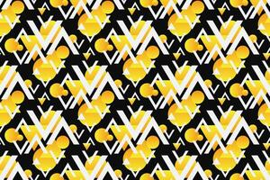 Geometric seamless pattern. Abstract geometric graphic design pattern. Seamless geometric pattern with black and yellow color. vector