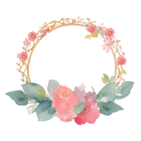 rose fleur aquarelle fleur couronne png