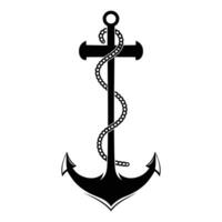 Nautical anchor vector, anchor vector illustration, Vintage anchor illustration, Black and white anchor vector.