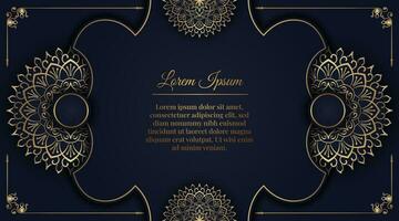 luxury background, with golden mandala ornament vector