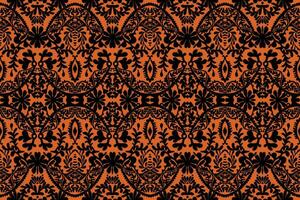 Holloween seamless pattern for retro wallpapers. Enchanted Vintage Flowers. Arts and Crafts movement inspired. Design for wrapping paper, wallpaper, fabrics and fashion clothes. Ikat pattern. vector