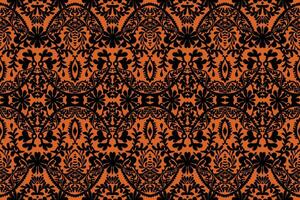 Holloween seamless pattern for retro wallpapers. Enchanted Vintage Flowers. Arts and Crafts movement inspired. Design for wrapping paper, wallpaper, fabrics and fashion clothes. Ikat pattern. vector