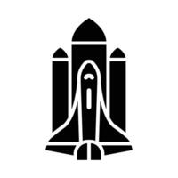 Space Shuttle Vector Glyph Icon For Personal And Commercial Use.