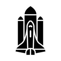 Space Shuttle Vector Glyph Icon For Personal And Commercial Use.