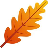 Oak leaf vector icon for autumn celebration. Fall season oak leaf icon for cozy or hygge design graphic. Autumn leaf vector design for symbol, decoration or graphic resource