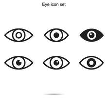 Eye icon set, vector illustration.