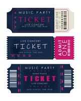 Ticket template set. Ready design for your business. Isolated on white background. illustration. vector