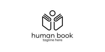 book logo design combined with people and made in an abstract style vector