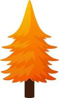 Autumn pine vector illustration. Fall season pine icon with gradient color. Fall season pine tree for autumn icon, sign, symbol or decoration. Christmas tree in autumn for design forest and plant