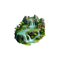 Waterfall Highlands ai generated png