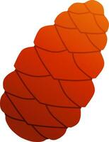 Autumn pinecone vector illustration. Conifer cone fall season icon from pine tree. Autumn graphic resource for autumn icon, sign, symbol or decoration. Pine cone with gradient for fall season design