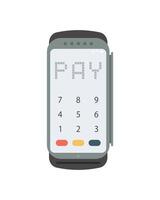 Cash Register flat material design isolated on white background. vector