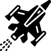 solid icon for jet vector