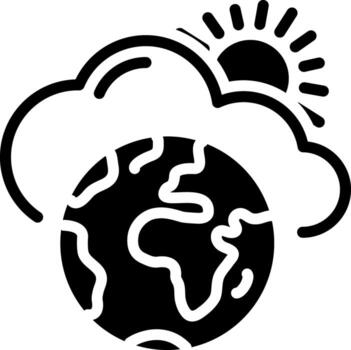 solid icon for atmosphere vector