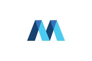 Minimal Letter M vector logo design