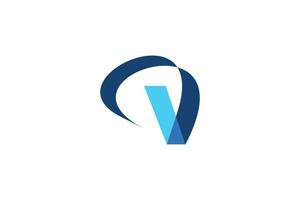 Minimal Letter V vector logo design