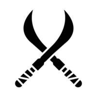 Melee Weapon Vector Glyph Icon For Personal And Commercial Use.