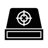 Red Dot Sight Vector Glyph Icon For Personal And Commercial Use.
