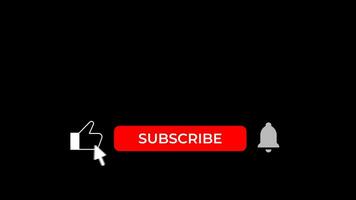 4k modern animation, motion graphic design of cursor is pressing buttons like, subscribe, and notification. Perfect for video, youtube channel. video