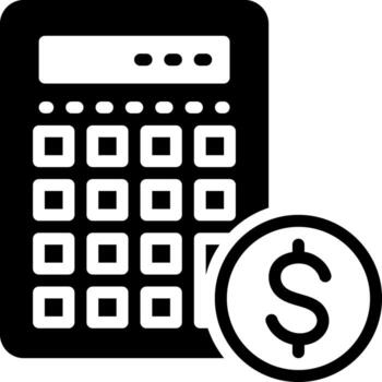 solid icon for estimates vector