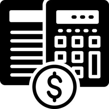 solid icon for estimates vector