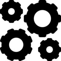 solid icon for mechanism vector