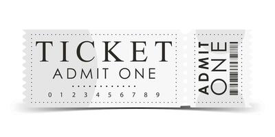 Ticket sample. Modern ticket card template. . vector