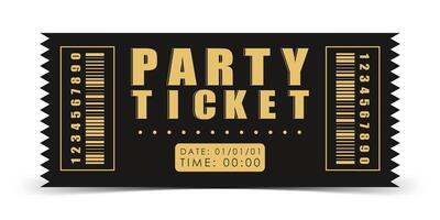 Party ticket template. Ticket design template. Vector. vector