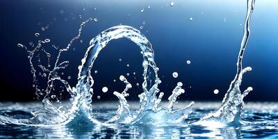 Water concept background fresh clean display water texture details. photo